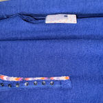 We The Free Free People Henley shirt medium NeW  Royal Blue Knit Top soft Photo 3