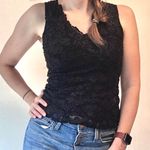 Vintage 90s Lace Tight Fit Tank Y2K early 2000s Photo 0