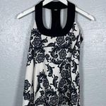 Lululemon  Women 8 Black White Laceflage Scoop Neck Tank Racerback Yoga Athletic Photo 0
