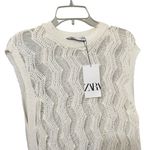 ZARA  Cream Sleeveless Knit Tunic Top Photo 5
