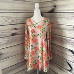 Lulus Blush Floral Long Sleeve Backless Dress Photo 4