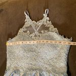 Women’s Pale Blue Halter Neck Lace Appliqué Prom Party Homecoming Dress Size 12 Photo 7
