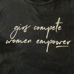 Women's Black Graphic Shirt Girls Compete Women Empower Size Med #4004 Photo 1