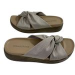 Donald J Pliner Freea‎ Sandals Women's 9 Platform Knot Slide Beige Casual Shoes Tan Photo 0