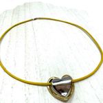 14K two tone genuine gold floating heart necklace Multiple Photo 0