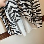 Banana Republic A-line Black and White Zebra Midi Skirt sz 4 Fully Lined Photo 5
