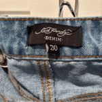 Ed Hardy  Graphic Embroidered Heart Wide Leg Jeans Photo 4