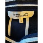Diane Von Furstenberg Diane Von‎ Furstenberg Skirt Women Small Blue Black Striped Knit Terry Pencil Photo 6