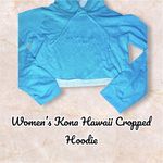 Women’s Kona Hawaii Cropped Hoodie Blue Size M Photo 1