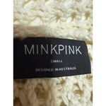 Mink Pink Cream Crochet Knit Sleeveless Sheer Mini Swim Cover Up Dress Size S Photo 3