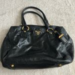 Prada authentic naplak black wrinkled leather tote Photo 1