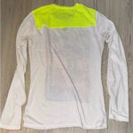 Society White Long Sleeve Shirt with Neon Yellow Graphic top Photo 1