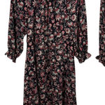Talbots  Womens‎ Floral Midi Dress Sz XS Long Sleeve Boho Cottagecore Fall Modest Photo 0