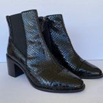 Alexandre Birman NEW Margareth Black Python Chelsea Bootie Size 40.5 (US 10) Photo 0