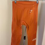 Gym Shark Flawless Knit Workout Leggings *cracking on the printed logo sz small Photo 1