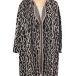 Joie  Berit Cardigan S Mohair Wool Blend Long Leopard Print Oversized Cozy Warm Photo 2