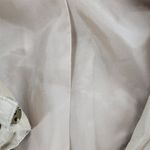 Chicos Women's Jacket 1 Beige Silk Metallic Snap Button Zip Lightweight Blazer Brown Size 10 Photo 10