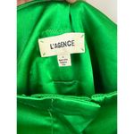 L'Agence Bobby Silk Wide Leg Green Paperbag Pant - Size - 4 Photo 4