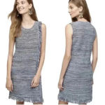 Anthropologie  Holding Horses Blue Grey Boho Fringed Sweater Dress Size M Medium Photo 3