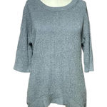 Intermix  Charcoal Gray‎ Cotton Silk High-Low Sweater Size Medium Photo 0