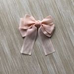 Light pink Clip on hair Bow Photo 0