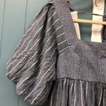 Free People Blue Striped Chambray Women's Gigi Tunic Size S Small Photo 2