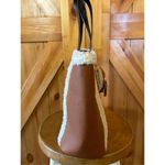 Anne Klein Women Camel color Faux leather Faux Shearing Small Totes Bag handbag Photo 4