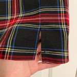 NWOT John Galt women’s black red plaid cara miniskirt zip small slit 23” waist Size XXS Photo 2