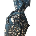 Banana Republic Blue and Antique Pewter Floral Blue Pearl Snap Ruffle Cuffs Size Photo 5