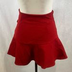 ZARA  red high waisted bow trim skirt skort size XS Photo 4