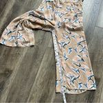 J.O.A. Traveler Beige Floral Print Midi Jumpsuit Size Medium Off the Shoulder Photo 13