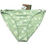 Volcom  Womens Eco True Full Coverage Swim Bikini Bottom Daisy Hipster Green L Photo 2