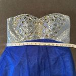 Women’s Blue Full Length Sparkly Tulle & Sequined Prom Party Dress Size L NWT Size L Photo 8