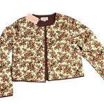 Mason's Daughter Brown Quilt Floral Cropped Jacket Size: S Photo 0