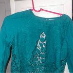 Kimchi Blue Asymmetrical Green Blouse with 3/4 Sleeves Photo 4