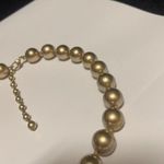 Monet Women’s Signed Beaded Necklace Gold Tone Clasp - Faux Pearl Chunky Bead Photo 1