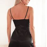 Lulus Party Mood Black Satin Pleated Romper Photo 2
