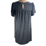 Loft Petite T-Shirt Dress Babydoll Charcoal Smocked Short Sleeve Size XSP Extra Photo 2