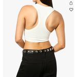 We Wore What  Cropped Scoop neck tank top Beige size L NWT Photo 2