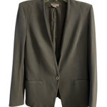 Helmut Lang Helmut by  green collarless structured blazer button up Medium Photo 0