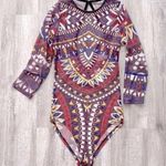 Discovery Tribal Print Mesh Bodysuit M Photo 0
