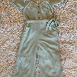 Sage Green Polka Dot Jumpsuit Size M Photo 4