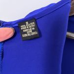 Dana Buchman VTG  Royal Blue  Liquid Silk Top Crew Neck  Colorful Quiet Luxury Photo 6