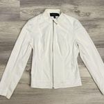 Hilton Hollis White Zip Front Crew Neck Blazer / Jacket Size 2 Photo 0