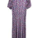 BODEN NWT Ruffle Paisley Jersey Midi Dress D0283 Size 4L Pockets Stretchy Waist Blue Photo 9