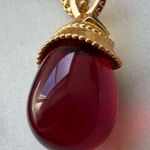NWOT Julie Vos Gold and Red Pendant Necklace Photo 6