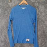 Hollister  Thermal Long Sleeve Y2k Inspired Top Blue Slim Fit Womens Medium Photo 0