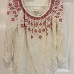 st. john's bay  Boho Peasant Top Embroidered Long Sleeve‎ Blouse Size Small Photo 0