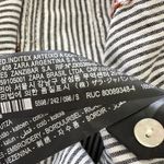 NWT Zara Collection S Striped Embroidered Embellished cotton Button Up Shirt Photo 9