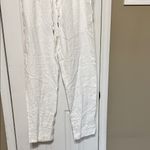 Panama Jack NWT  White 100% Linen Women's Joggers Size Large Photo 4